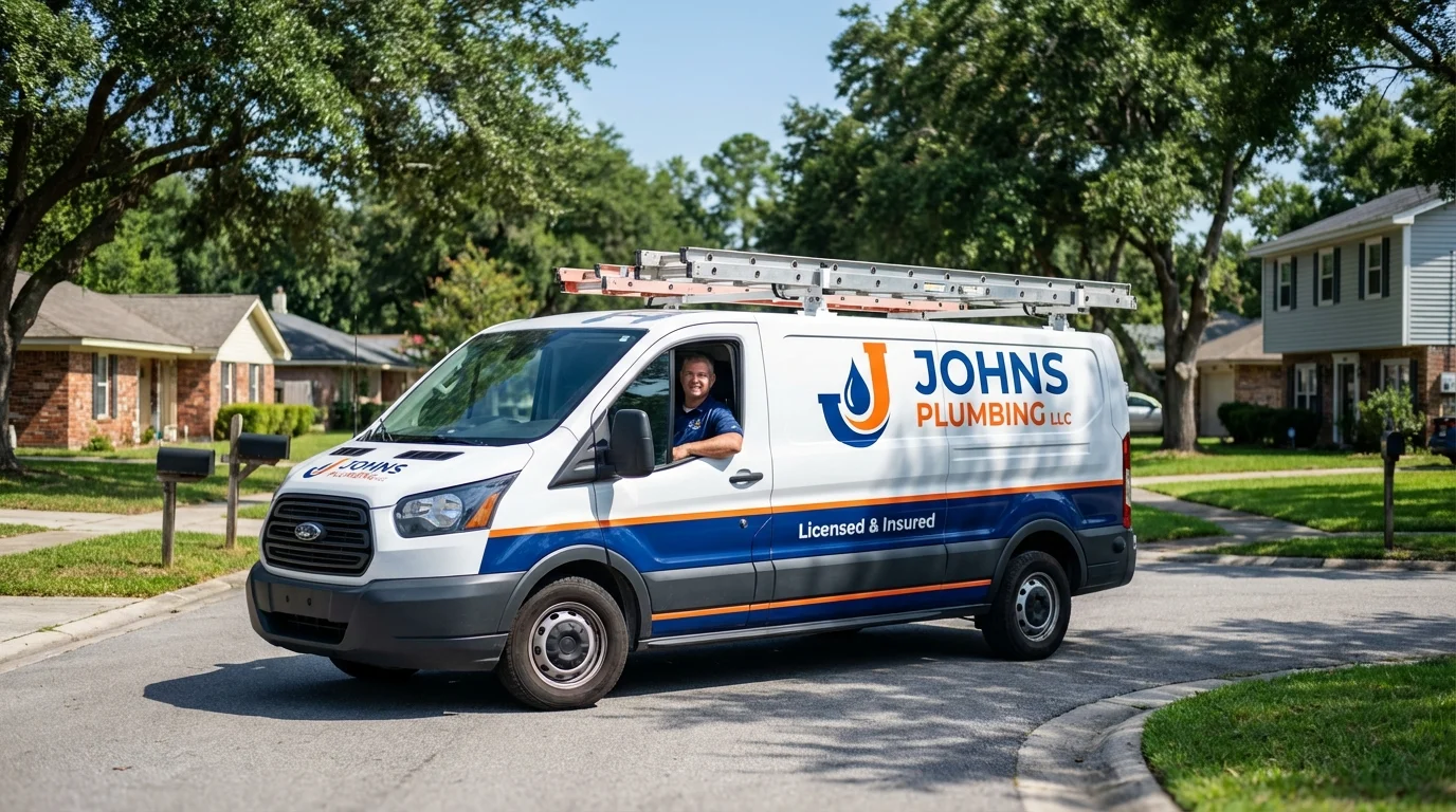 Johns Plumbing LLC service van in Hummelstown, PA